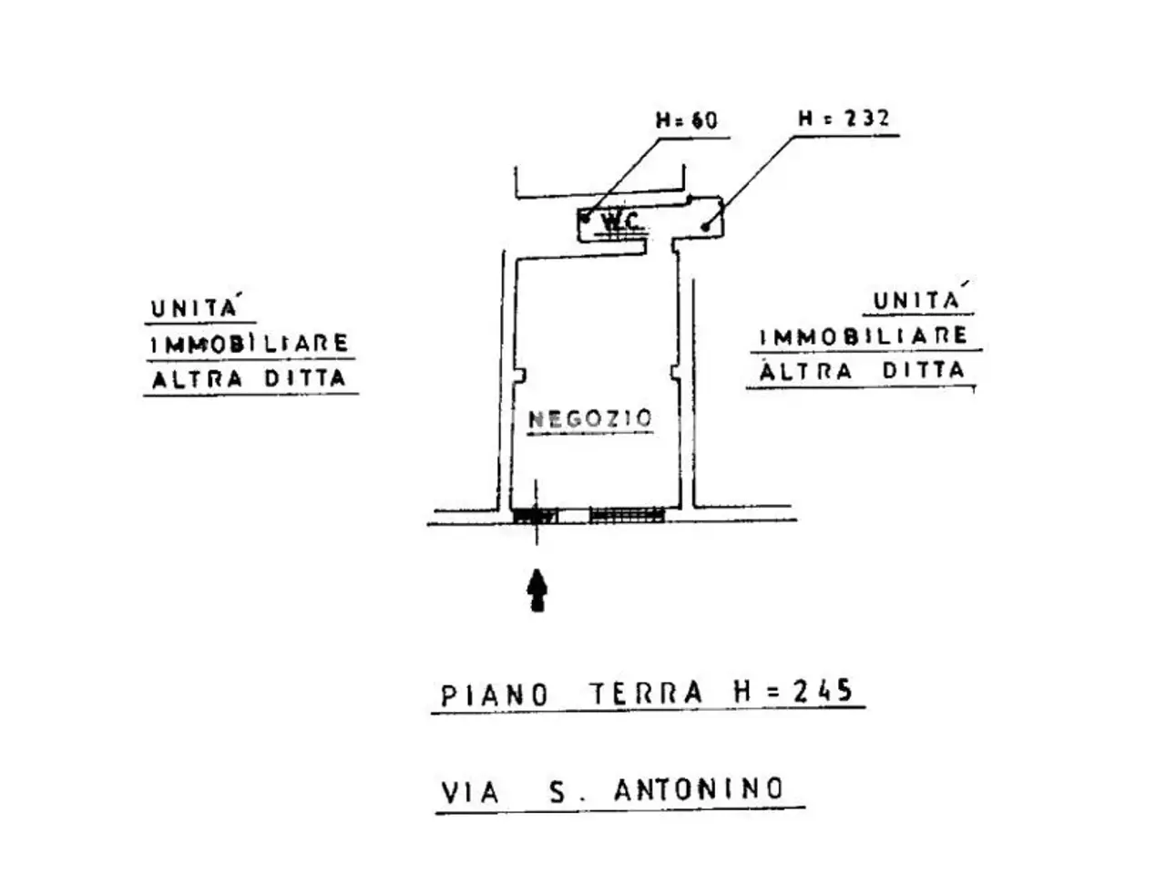 Negozio in Via Sant'Antonino 135, Treviso, {3} - Planimetria 1
