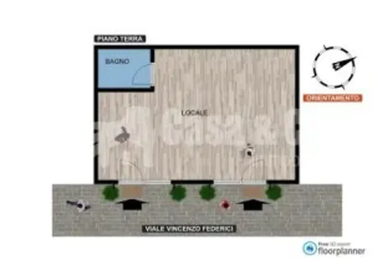 Ristorante in Viale dei Colli Portuensi 10, Roma, {3} - Planimetria 1