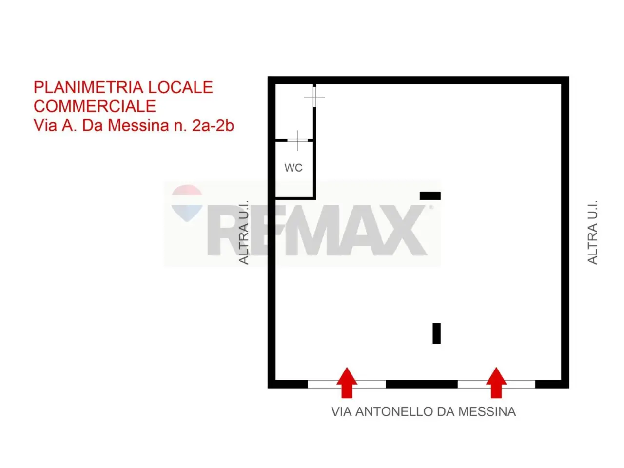 Negozio in Via Antonello da Messina 2a, 2b,, Palermo, {3} - Planimetria 1
