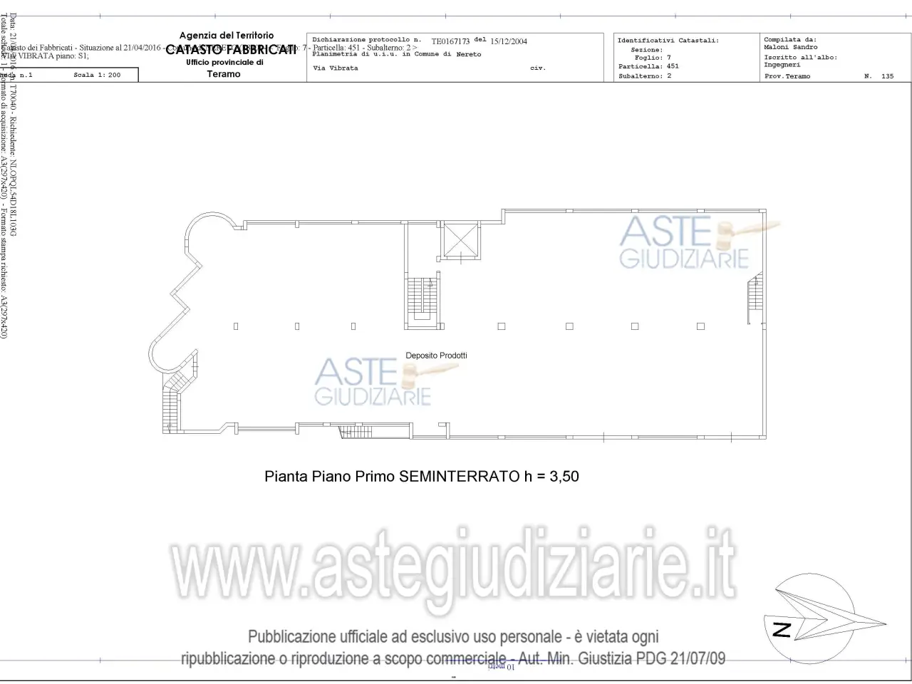 Capannone in Via Enrico Mattei, 5 5, Nereto, {3} - Planimetria 1