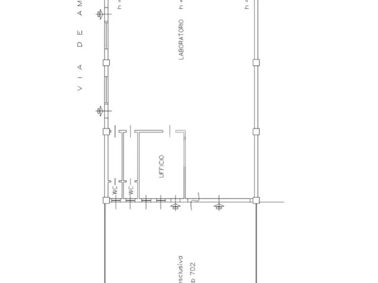 Capannone in Via Sordello da Mantova 2, Cinisello Balsamo, {3} - Planimetria 1