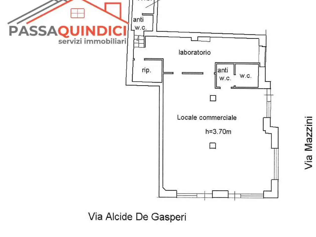 Negozio in Via Alcide De Gasperi 52, Triggiano, {3} - Planimetria 1