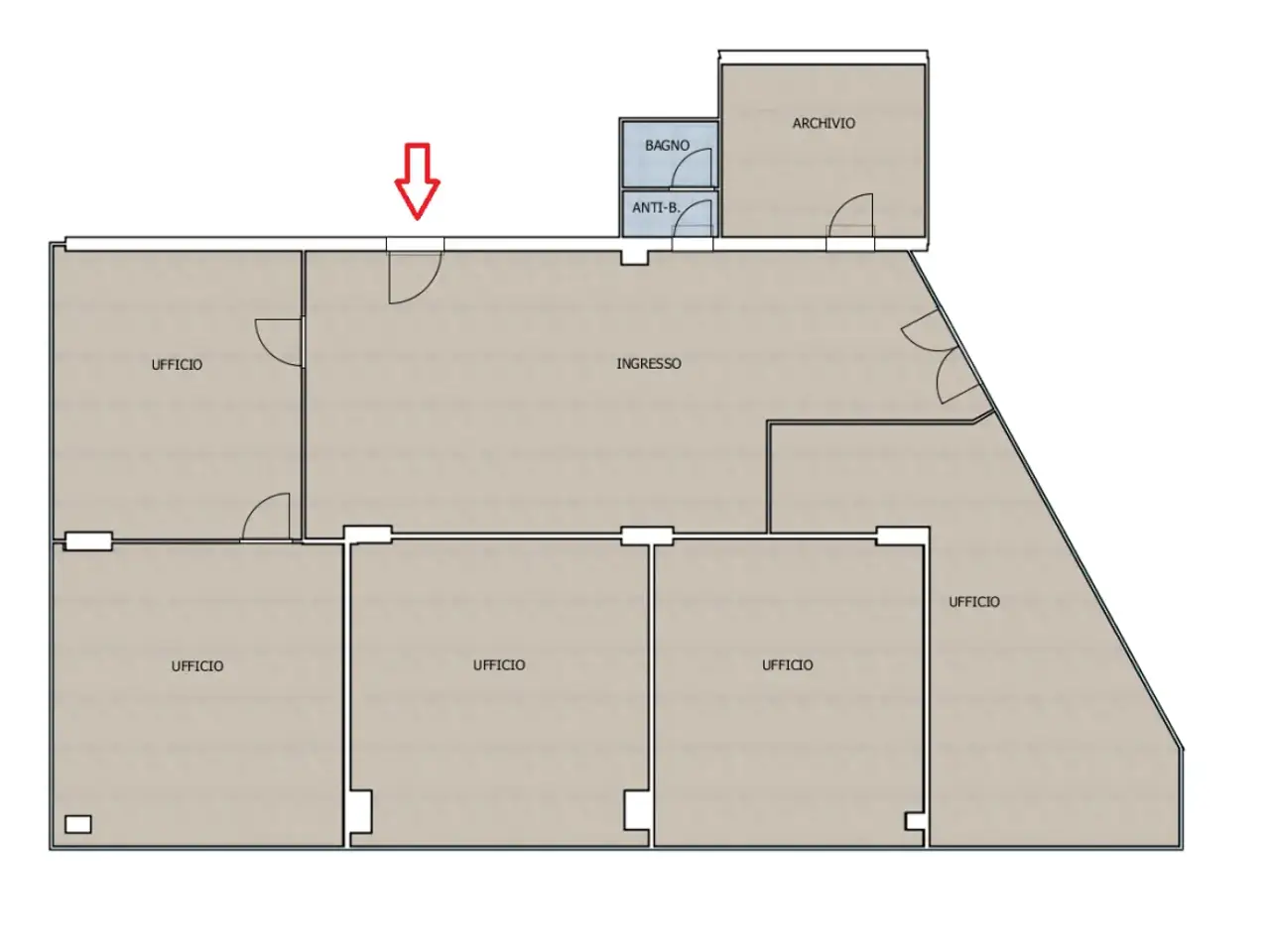 Ufficio in Via Cagliostro 476, Modena, {3} - Planimetria 1