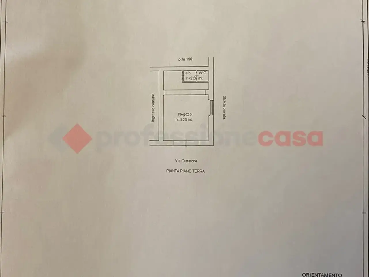 Negozio in Via Curtatone, Arezzo, {3} - Planimetria 1