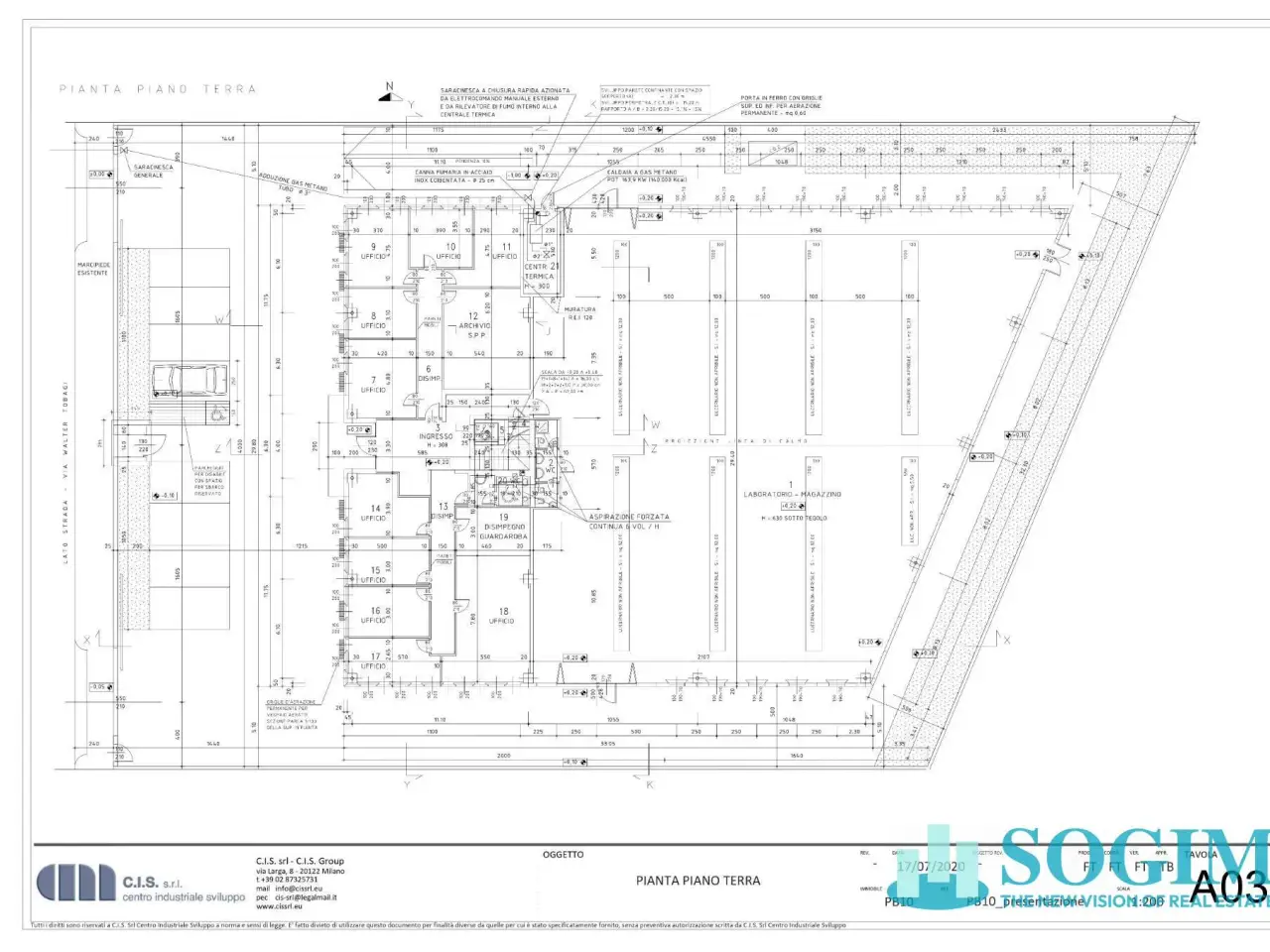 Capannone in Via Walter Tobagi 7, Peschiera Borromeo, {3} - Planimetria 1
