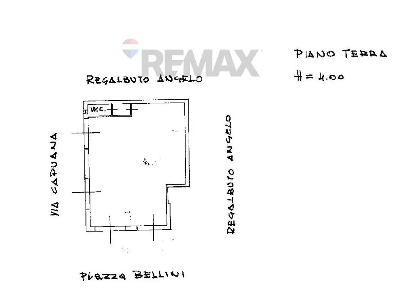 Negozio in Piazza Vincenzo Bellini 21/22, Caltagirone, {3} - Planimetria 1