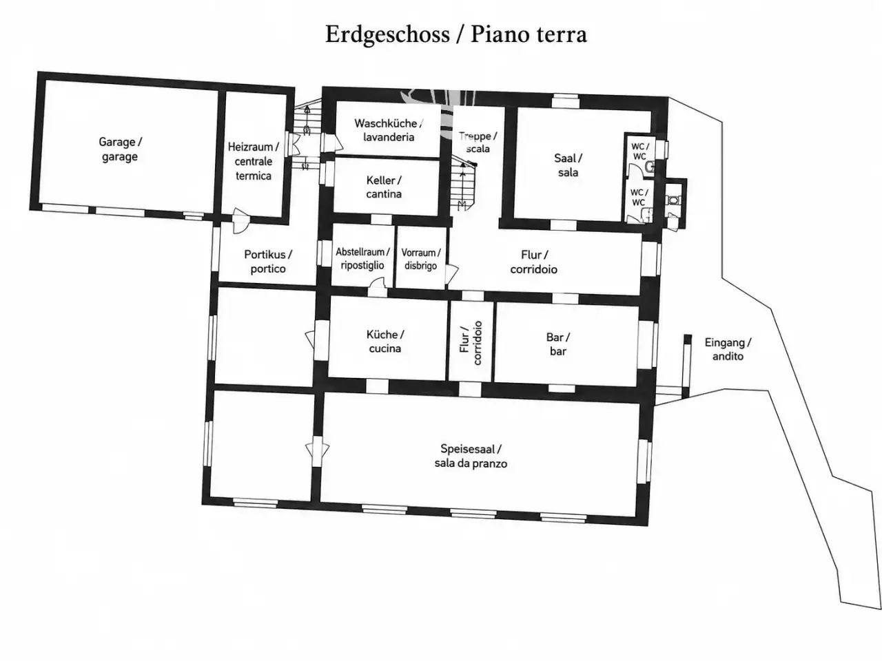Albergo in Via Principale, Borgo d’Anaunia, {3} - Planimetria 1