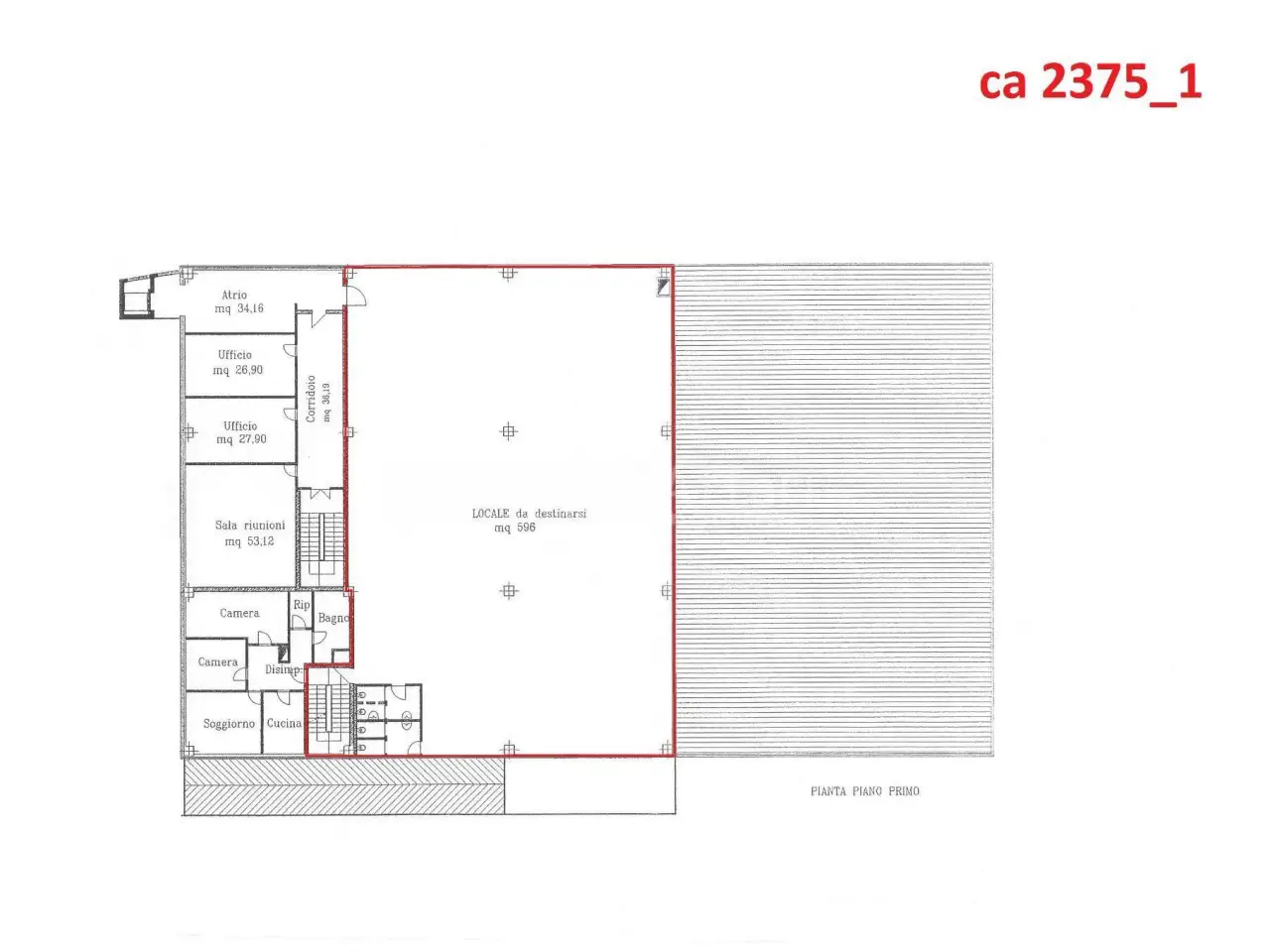 Ufficio in Via Leopoldo Mugnone 17, Reggio Emilia, {3} - Planimetria 1