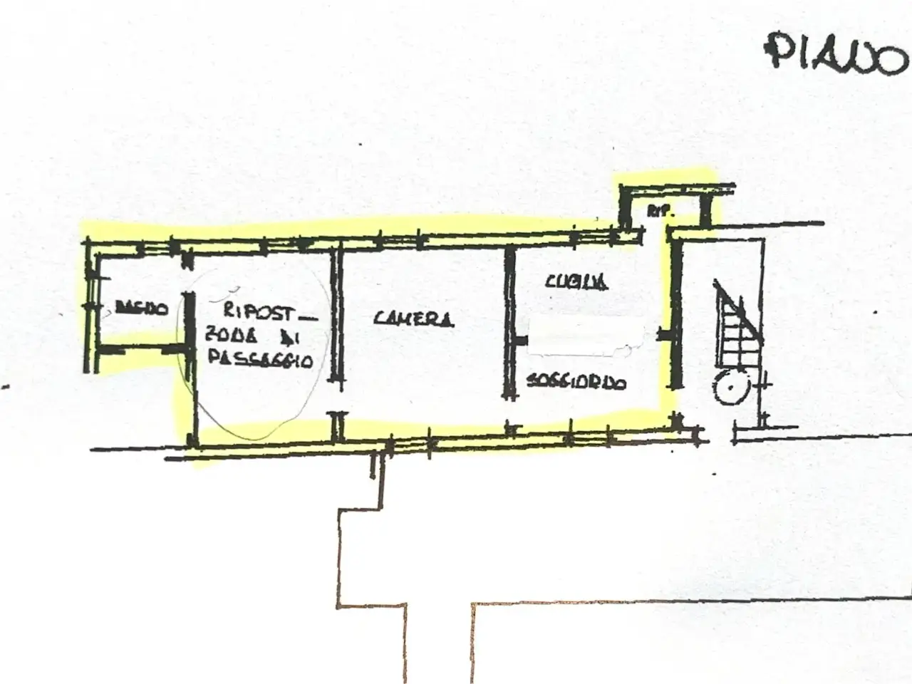 Trilocale in Via Cesare Battisti 65, Medicina - Planimetria 1