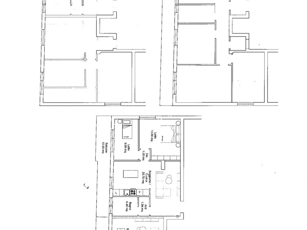 Trilocale in vendita, Via Palestro 19, Pescara - Planimetria 1