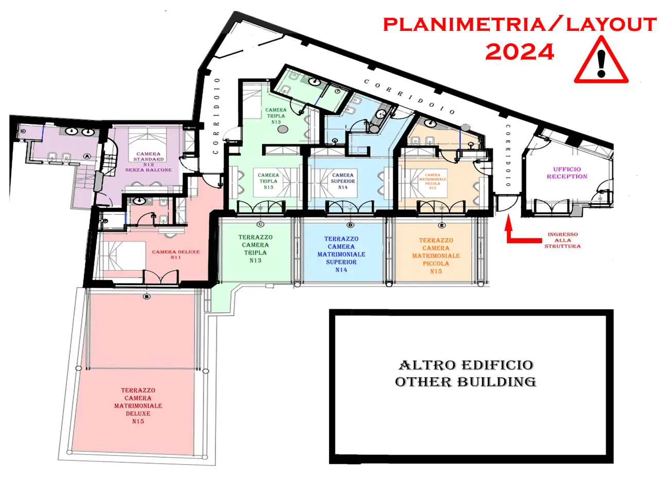 Hotel in Via Padre Semeria 9, Monterosso Al Mare, {3} - Planimetria 1