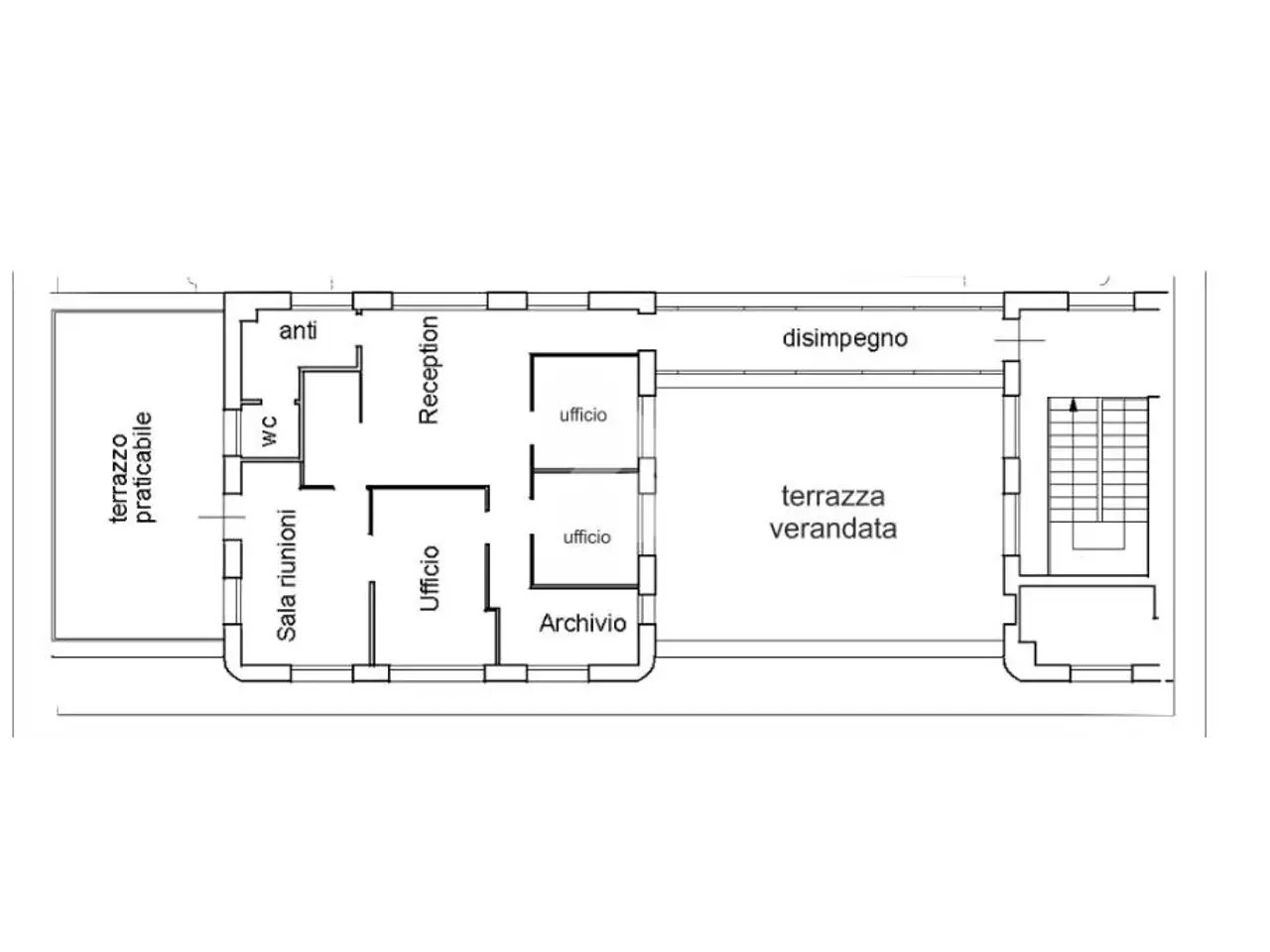 Ufficio in Viale Pietro Togliatti 27, Bologna, {3} - Planimetria 1