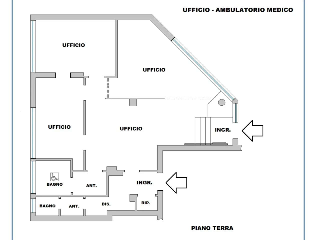 Ufficio in Via Fratelli Kennedy, Rezzato, {3} - Planimetria 1
