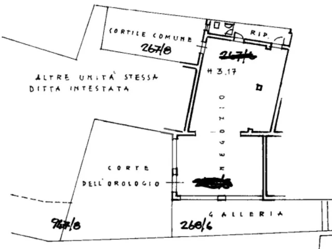 Negozio in Torre dell'Orologio 5, Venezia, {3} - Planimetria 1
