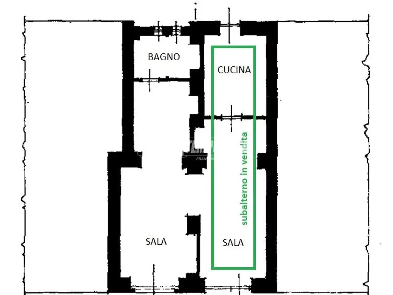 Negozio in Via Rodolfo Montevecchio 10, Torino, {3} - Planimetria 1