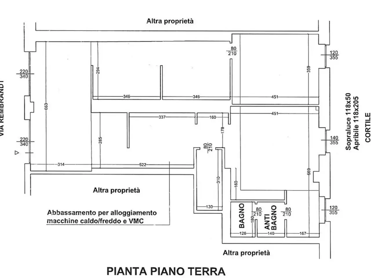 Locale commerciale in Via Rembrandt 22, Milano, {3} - Planimetria 1