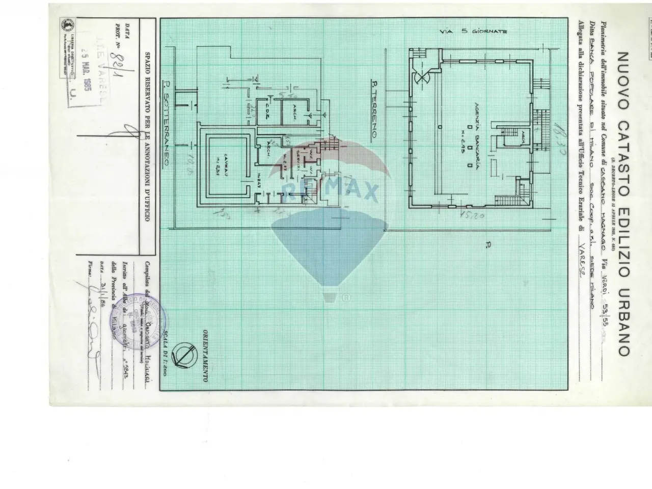 Ufficio in Via Cinque Giornate 55, Cassano Magnago, {3} - Planimetria 1