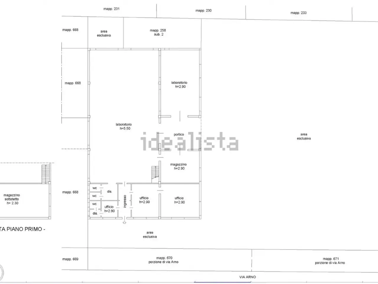 Capannone in Via Arno 6, Casalpusterlengo, {3} - Planimetria 1