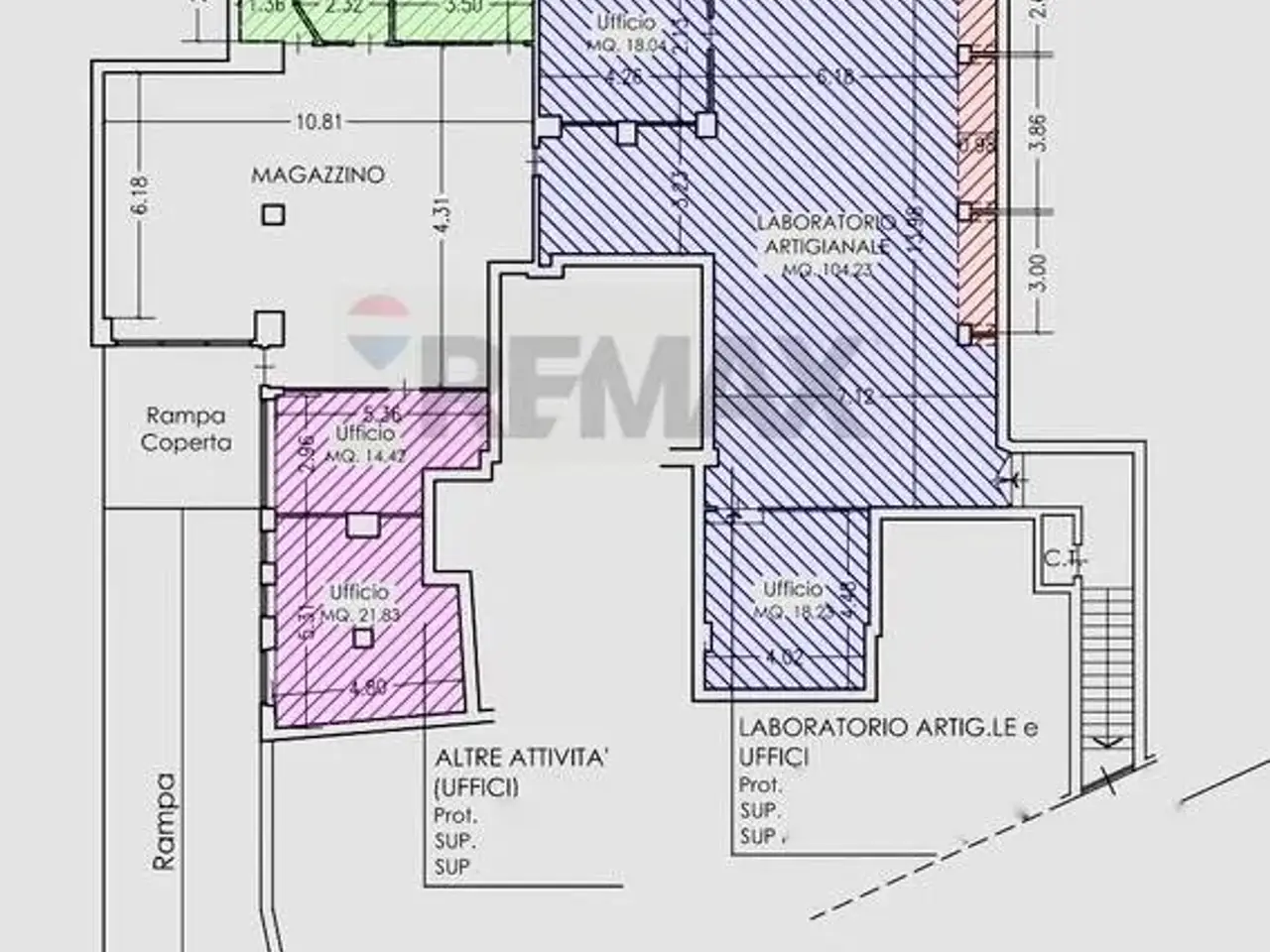 Negozio in Via della Caffarelletta 80, Roma, {3} - Planimetria 1