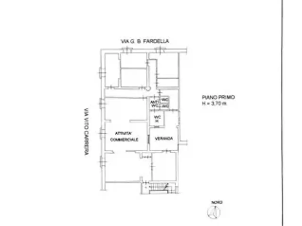 Negozio in Via Vito Carrera 7, Trapani, {3} - Planimetria 1