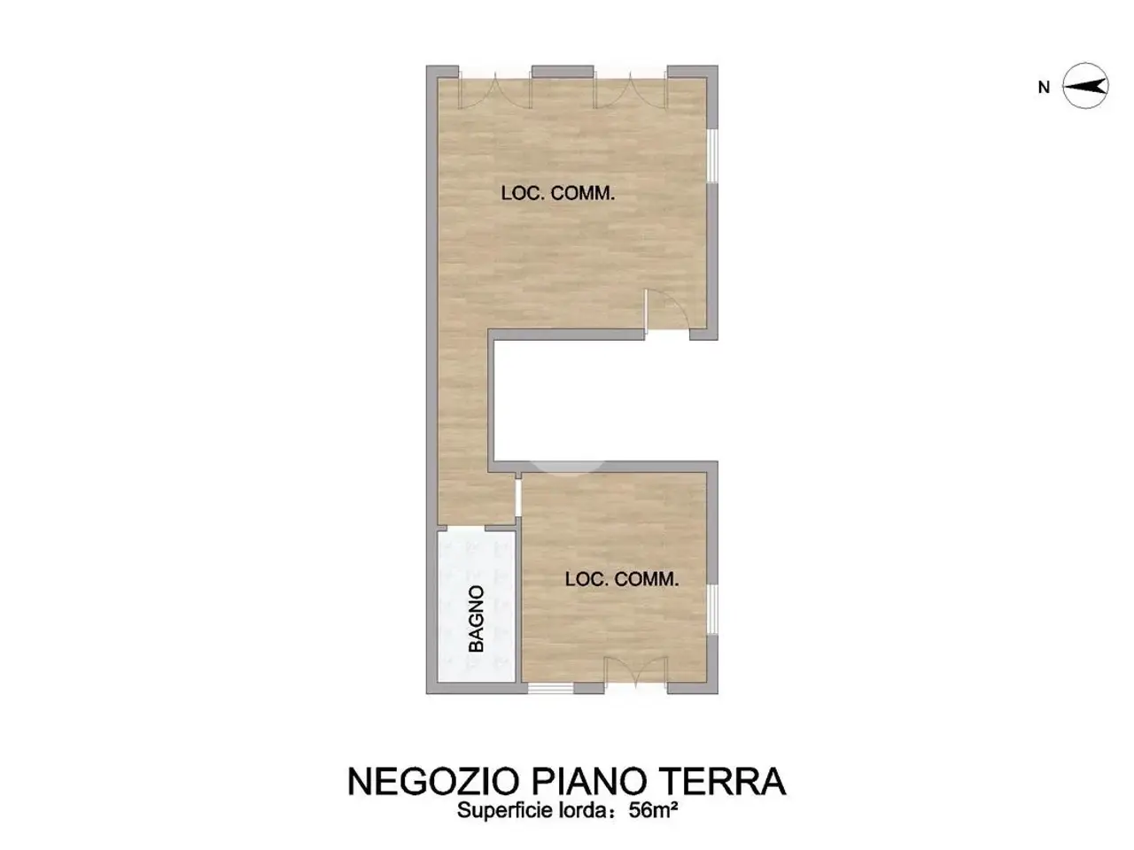 Negozio in Vicolo Marte, Civitanova Marche, {3} - Planimetria 1