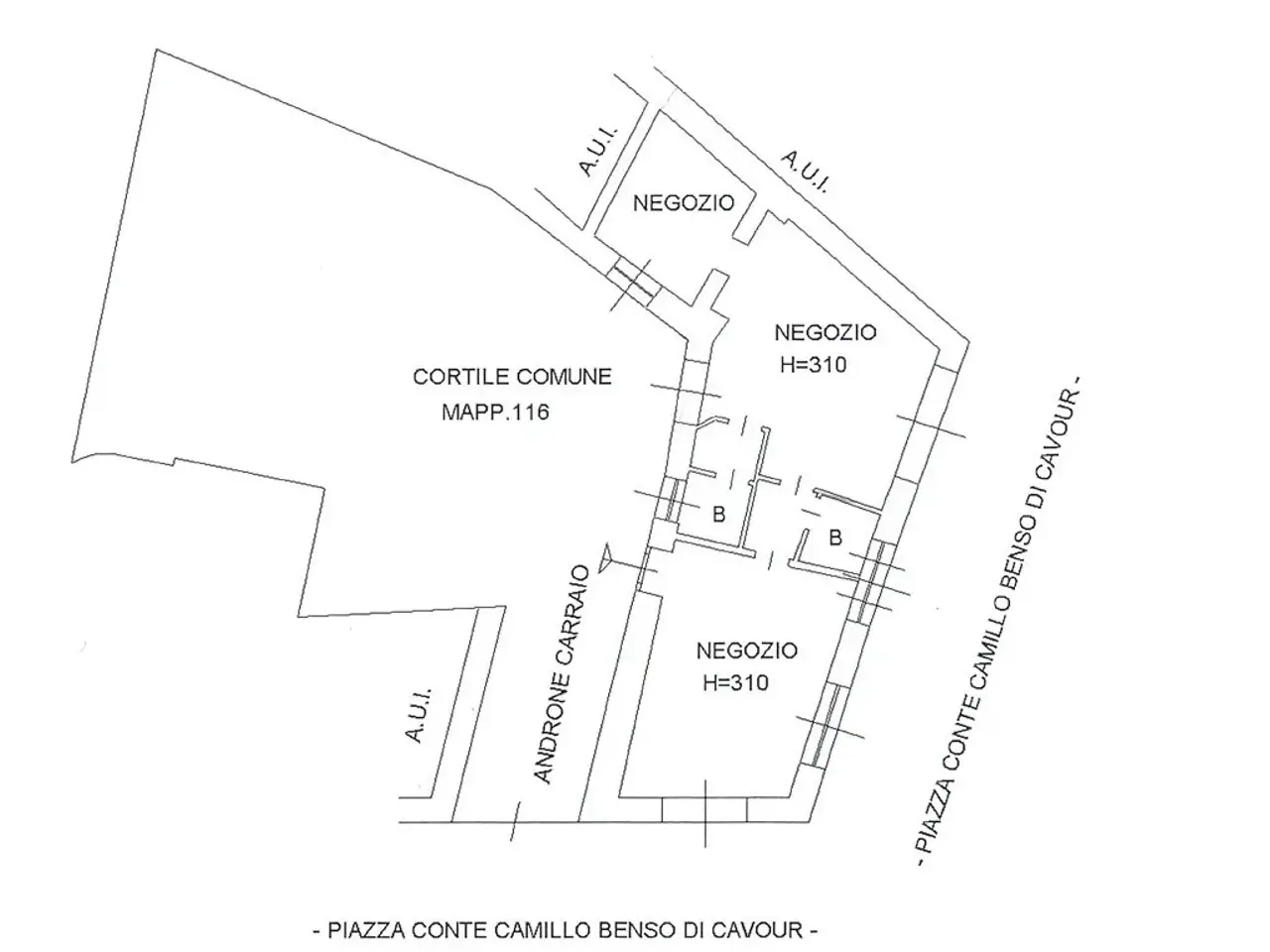 Negozio in Piazza Cavour 7, Meda, {3} - Planimetria 1