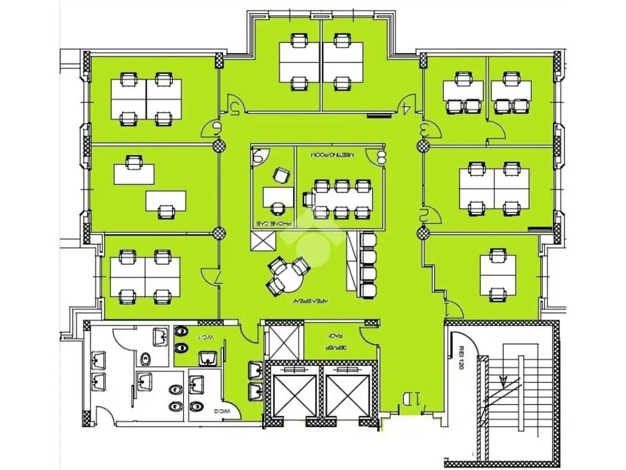 Ufficio in Corso Trapani 16, Torino, {3} - Planimetria 1