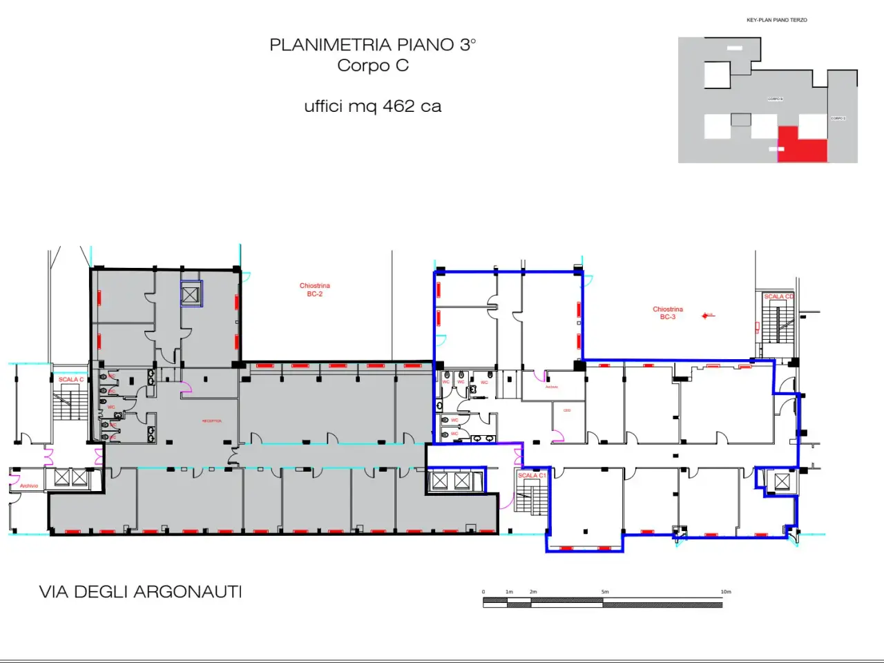 Ufficio in Via Ostiense 131l, Roma, {3} - Planimetria 1
