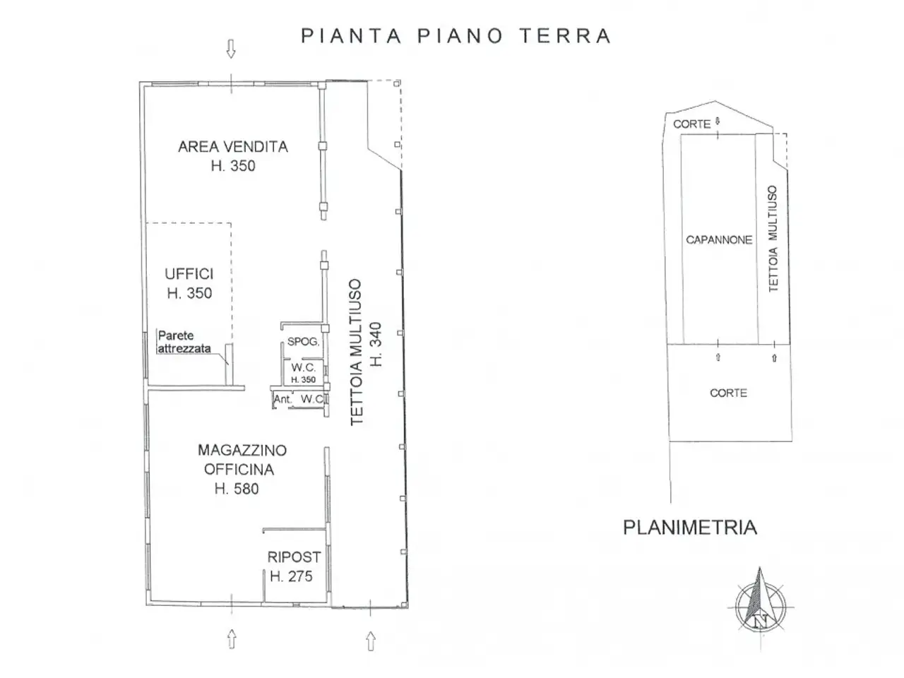 Capannone in Via d'Altri, Cesena, {3} - Planimetria 1