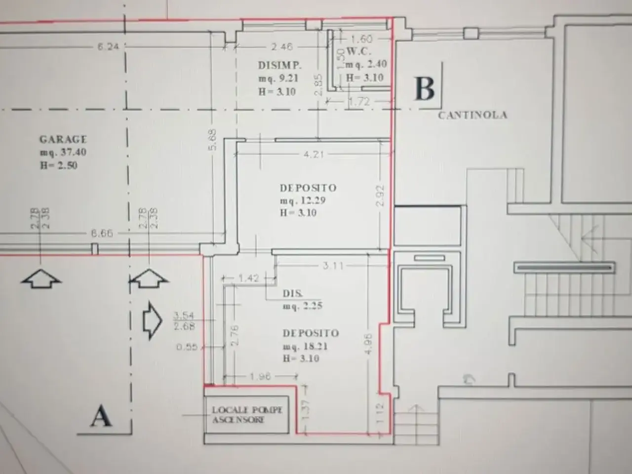 Magazzino in Viale Marconi  139, Cagliari, {3} - Planimetria 1