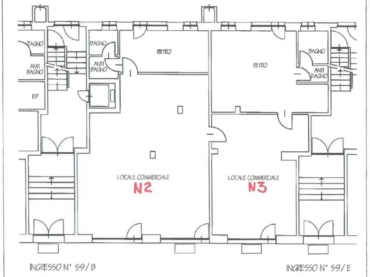 Negozio in Via Michelangelo 59, Grugliasco, {3} - Planimetria 1