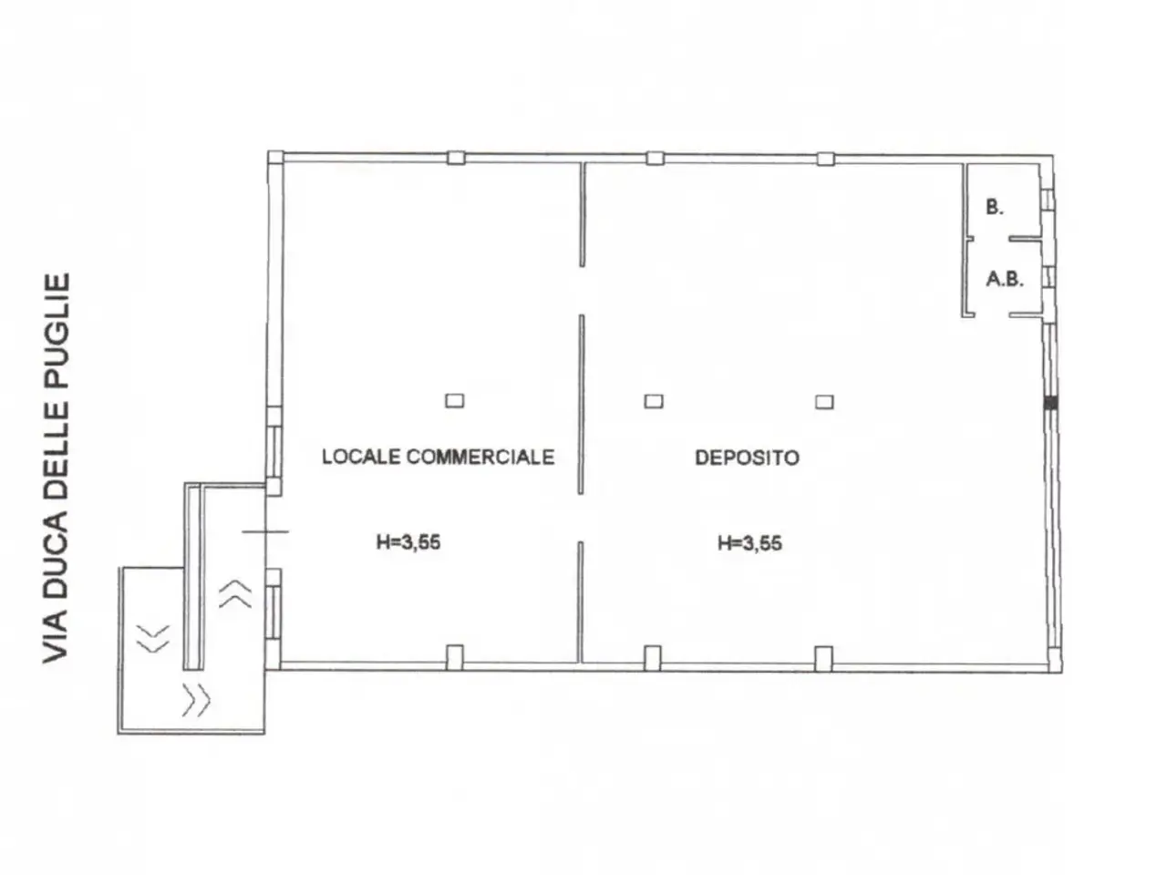 Negozio in Via Duca delle Puglie, Matino, {3} - Planimetria 1
