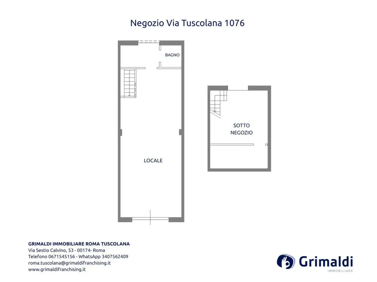 Negozio in Via Tuscolana 1076, Roma, {3} - Planimetria 1