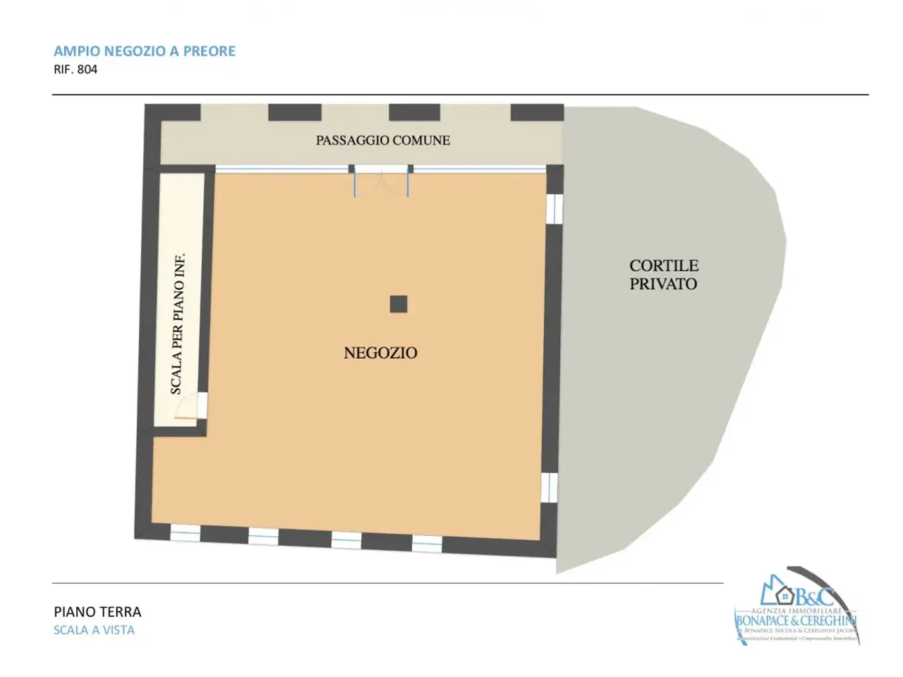Negozio in Via Filippo Serafini, Tre Ville, {3} - Planimetria 1