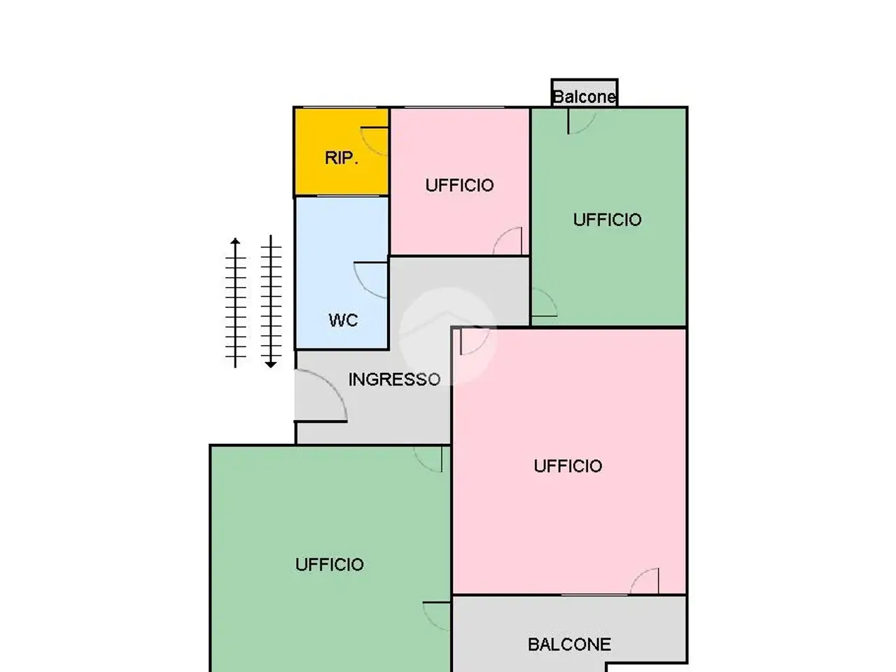 Ufficio in Piazza Labriola 48, Cassino, {3} - Planimetria 1