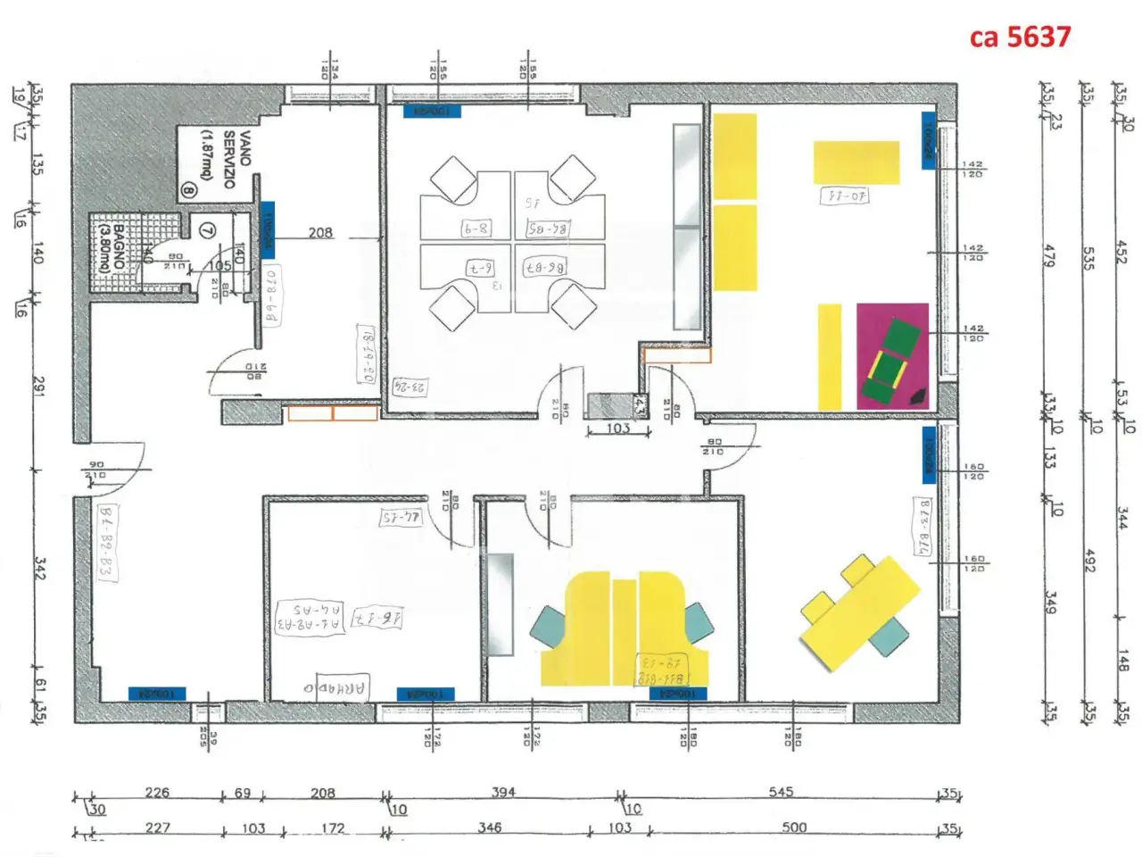 Ufficio in Via delle Ortolane 29, Reggio Emilia, {3} - Planimetria 1