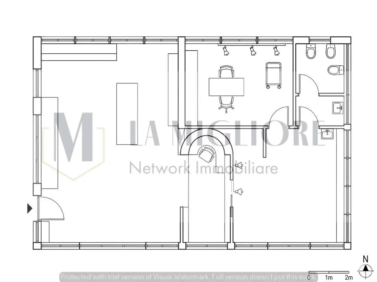 Negozio in Via del Castagno  44, Prato, {3} - Planimetria 1