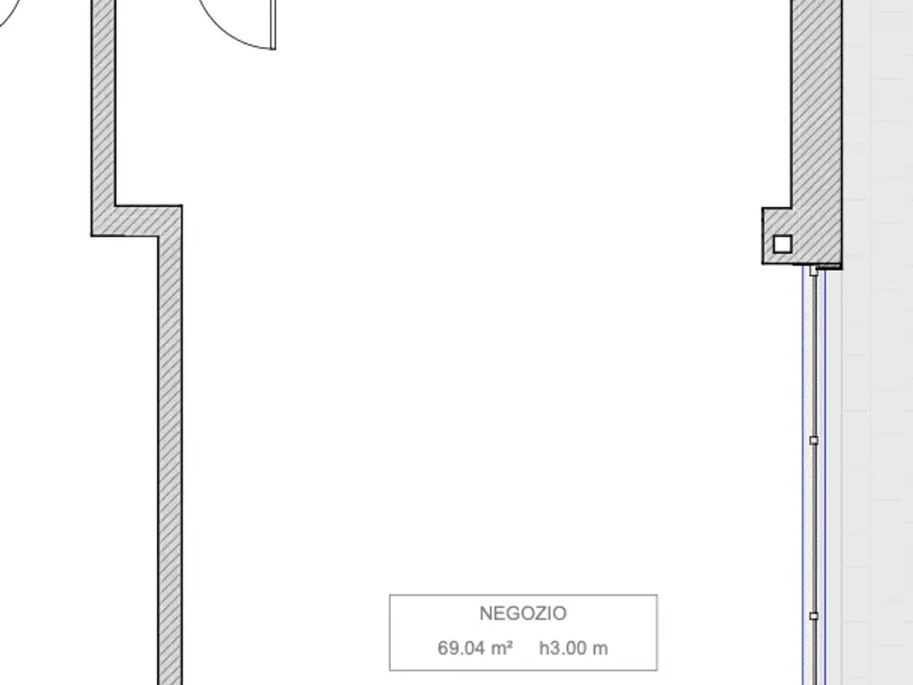 Negozio in Via Romea, Legnaro, {3} - Planimetria 1