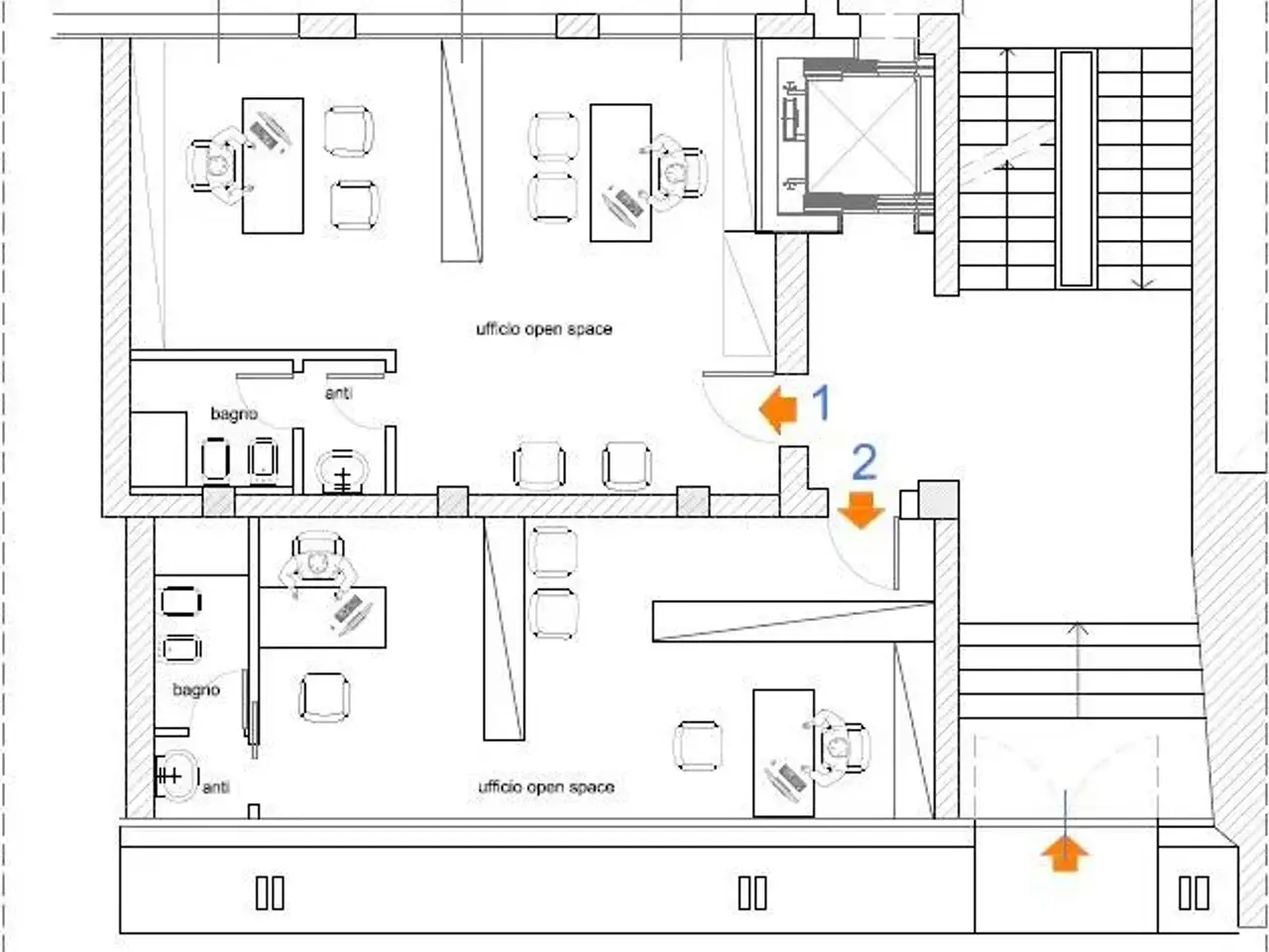 Ufficio condiviso, Reggio Emilia - Planimetria 1