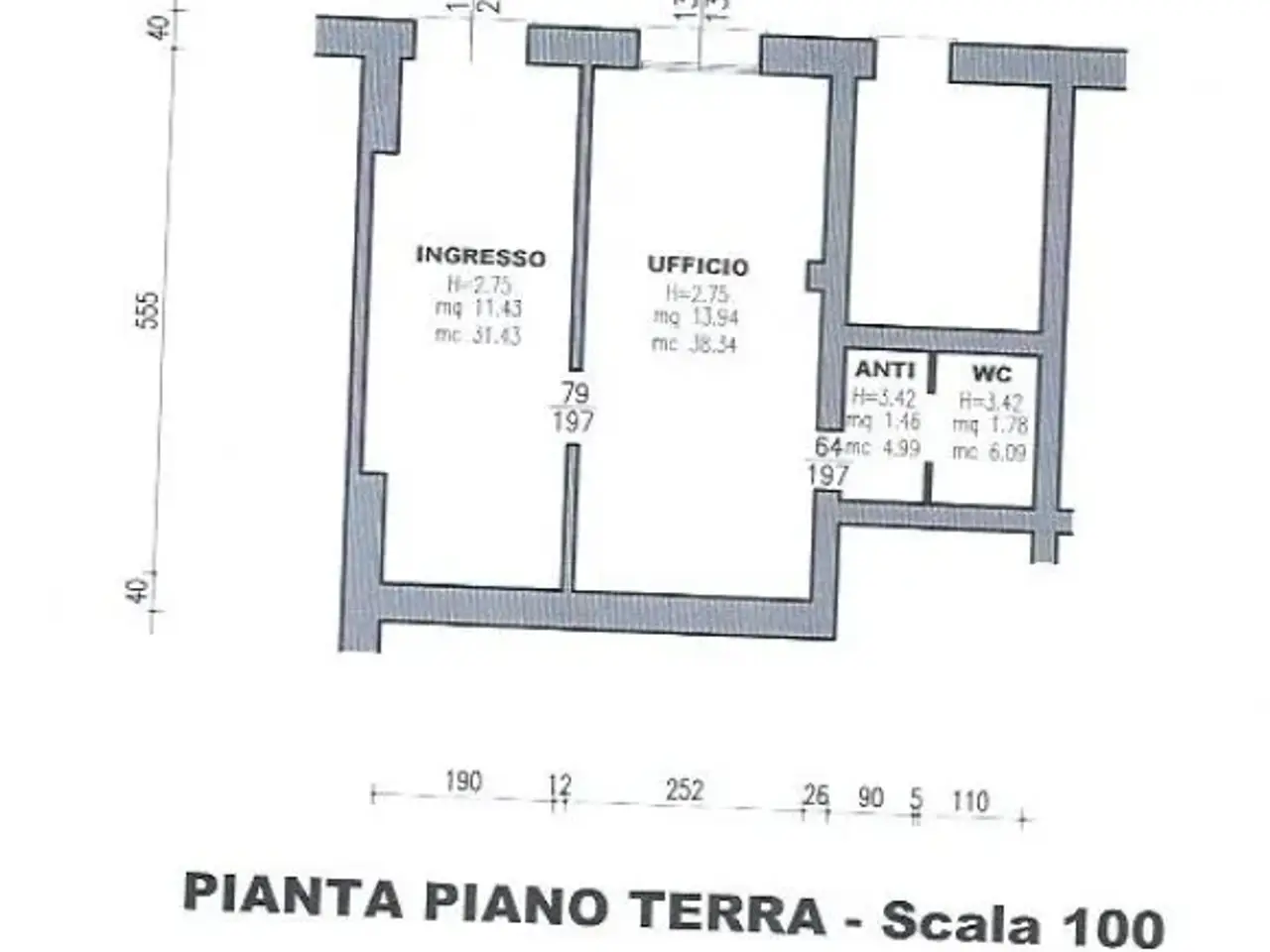 Ufficio in Via XX Settembre, 11, Piazzola Sul Brenta, {3} - Planimetria 1