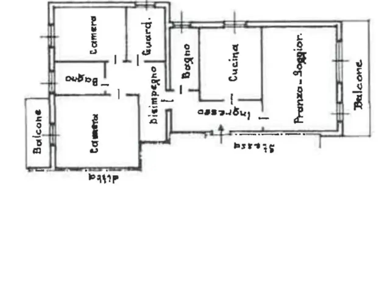 Vierzimmerwohnung in {3}, Via Atteotti - Grundriss 1