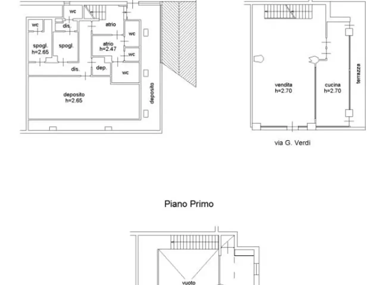 Negozio in Via Giuseppe Verdi, Bergamo, {3} - Planimetria 1