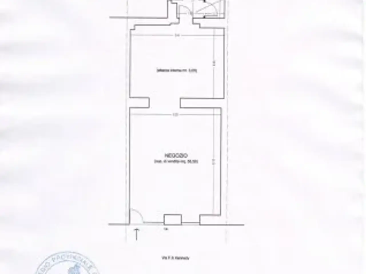 Negozio in Via Fratelli John E Robert Kennedy, Alghero, {3} - Planimetria 1