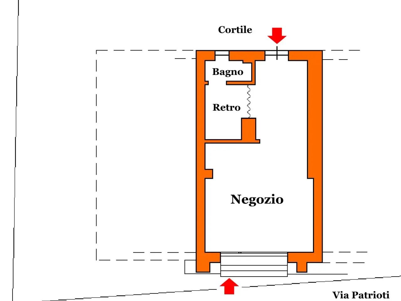 Negozio in Via Patrioti 7, Perosa Argentina, {3} - Planimetria 1