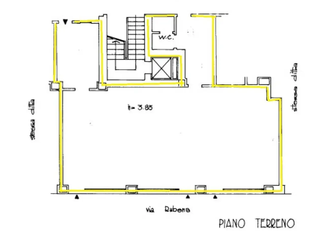 Locale commerciale in Via Rubens 14, Milano, {3} - Planimetria 1