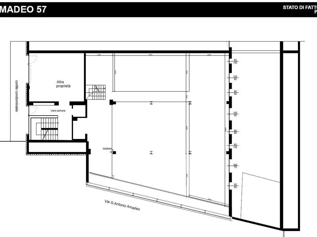 Ufficio in Via Giovanni Antonio Amadeo 57, Milano, {3} - Planimetria 1
