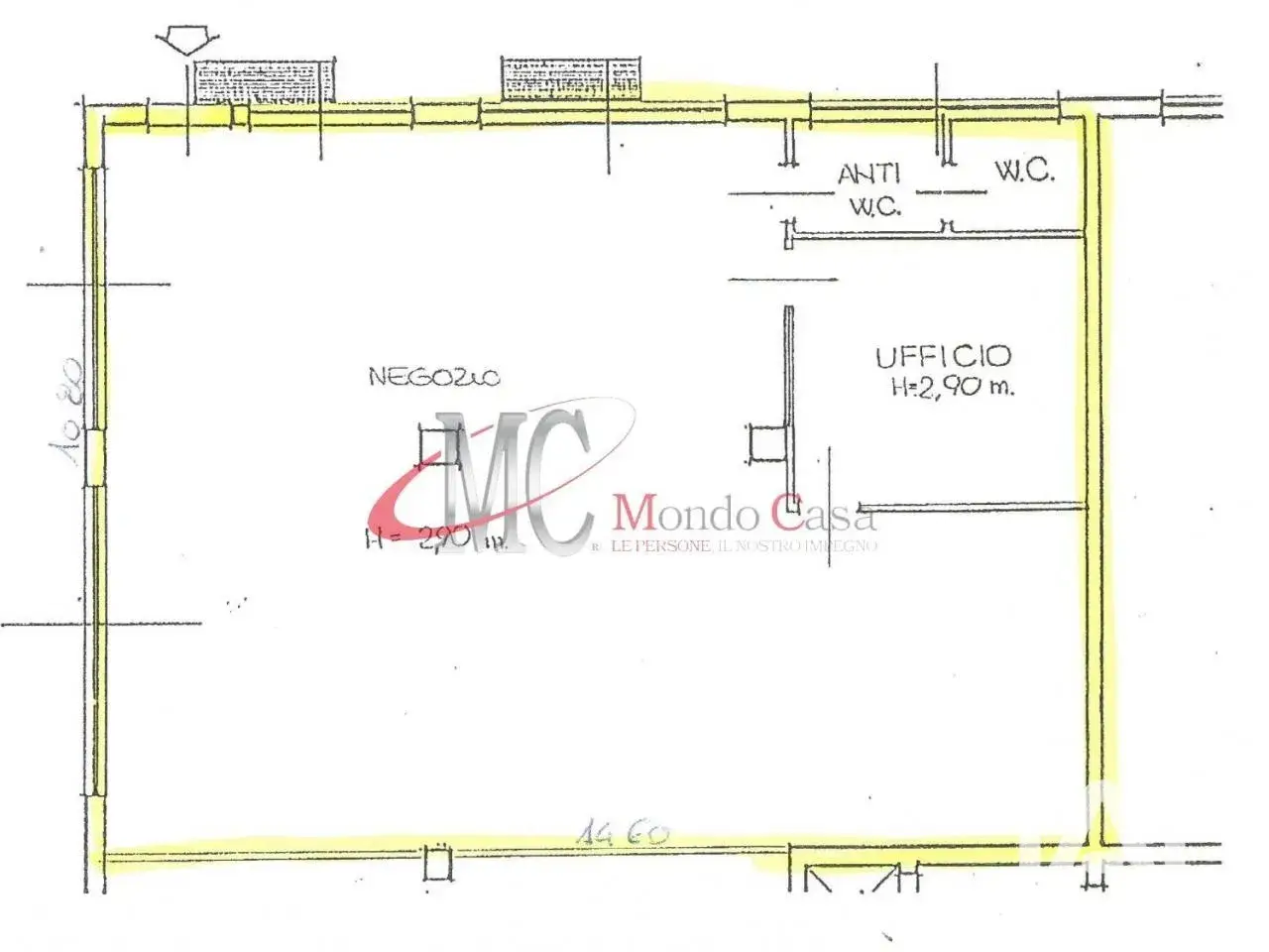 Negozio in Via Vittorio Veneto 9, Rovereto, {3} - Planimetria 1