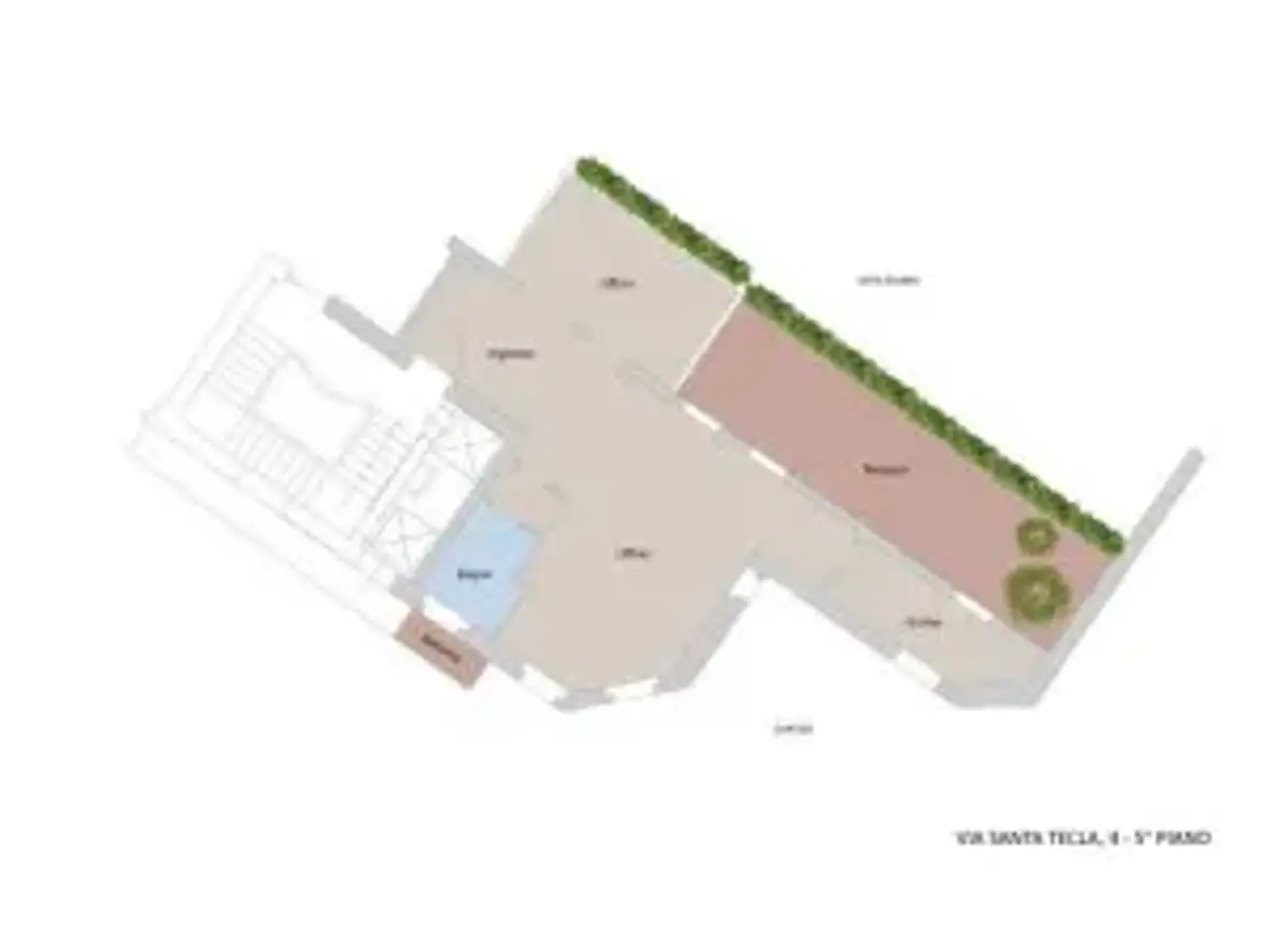 Ufficio in Via Santa Tecla 4, Milano, {3} - Planimetria 1