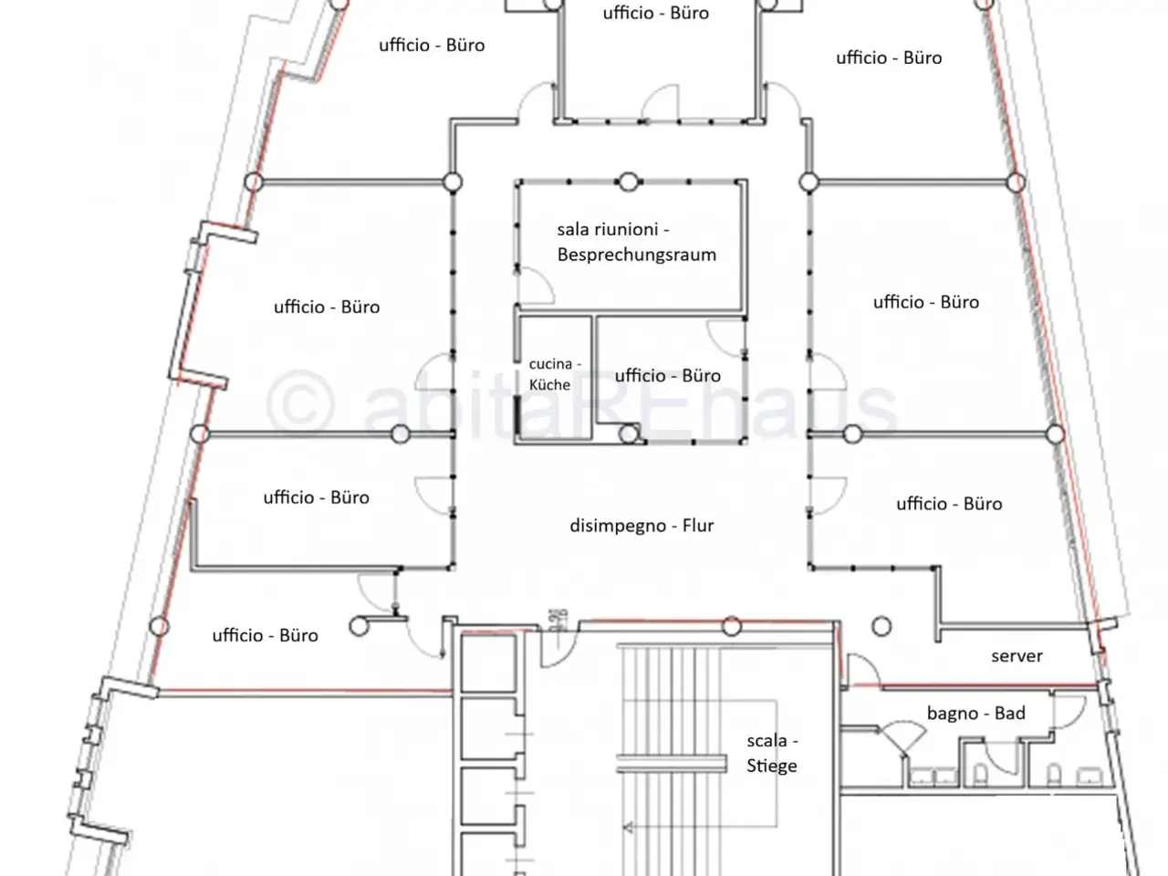 Ufficio in Via Francesco Crispi - Francesco-Crispi-StraßE, Bolzano, {3} - Planimetria 1