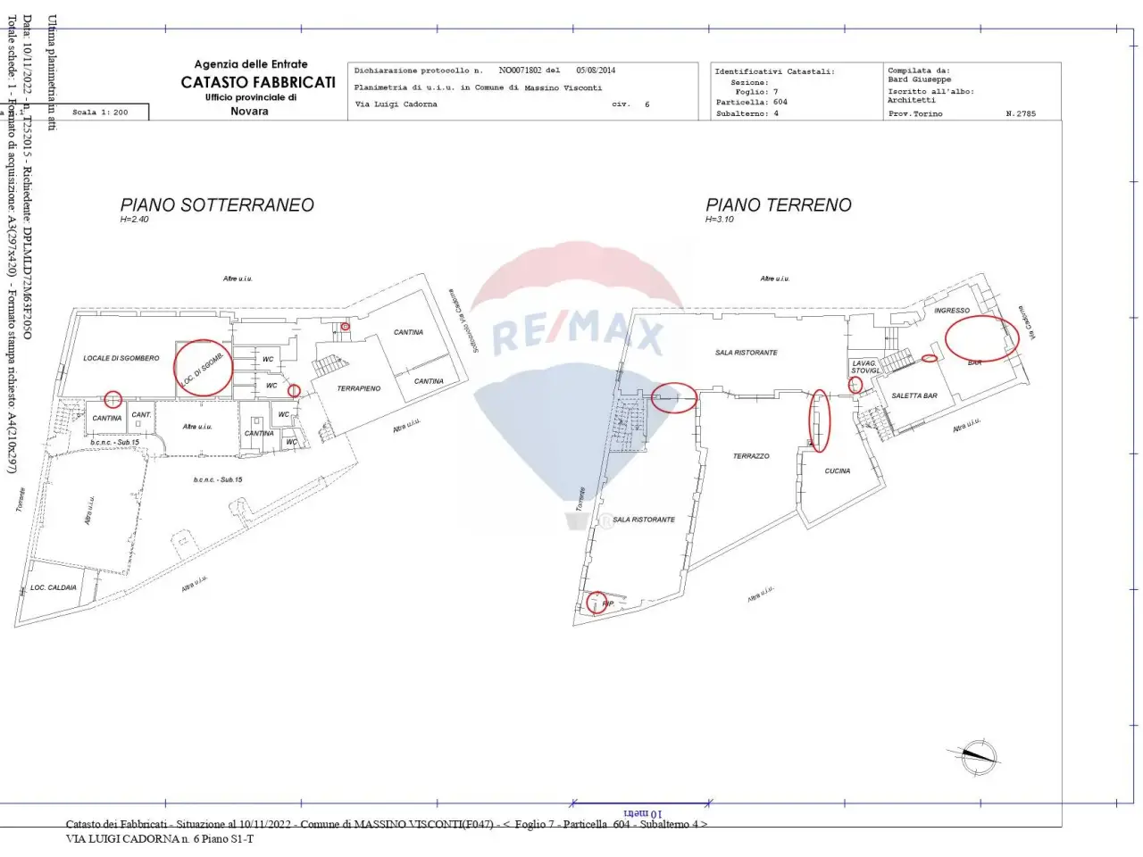 Negozio in Via Cadorna 6, Massino Visconti, {3} - Planimetria 1